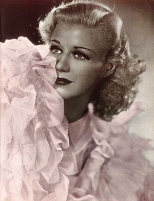 1937 Promotional photo of Ginger Rogers for Argentinean Magazine (printed in USA), produced by RKO Pictures and supplied to CINEGRAF.