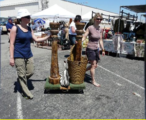 With 800 dealers and 20 acres of antiques from which to choose, few visitors go home empty handed. Image courtesy of Long Beach Outdoor Antique & Collectible Market.