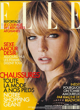 ELLE magazine will commission the photographer selected for the Taylor Wessing Portrait Prize exhibition to shoot a feature story for the magazine. Fair use of low-resolution image of the cover of Elle magazine's French edition, 10-21-2001.