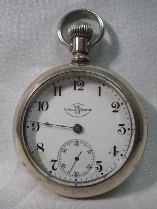 Ball Watch Co. produced this standard railroad pocket watch in an open-face silver case. The size 18 watch carries a conservative $50-$100 estimate. Image courtesy of Auctions Neapolitan.