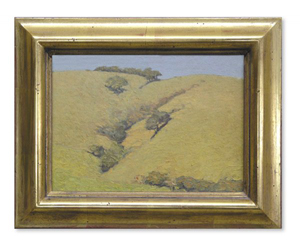Charles Chatham painted his oil on canvas landscape of ‘Marin County, Marshall-Petaluma Road’ in 1975. Image courtesy of LiveAuctioneers Archive and Clars Auction Gallery.
