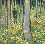 Visitors to the Cincinnati Art Museum can get a firsthand view of the restoration of van Gogh's 'Undergrowth with Two Figures.' Image courtesy of Wikimedia Commons.