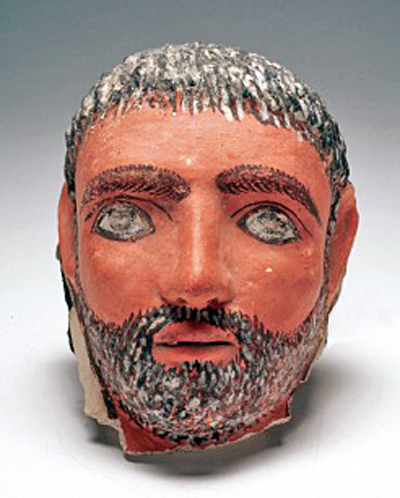 Romano-Egyptian plaster head of a man, ex Sotheby's. Image courtesy of Artemis Gallery.