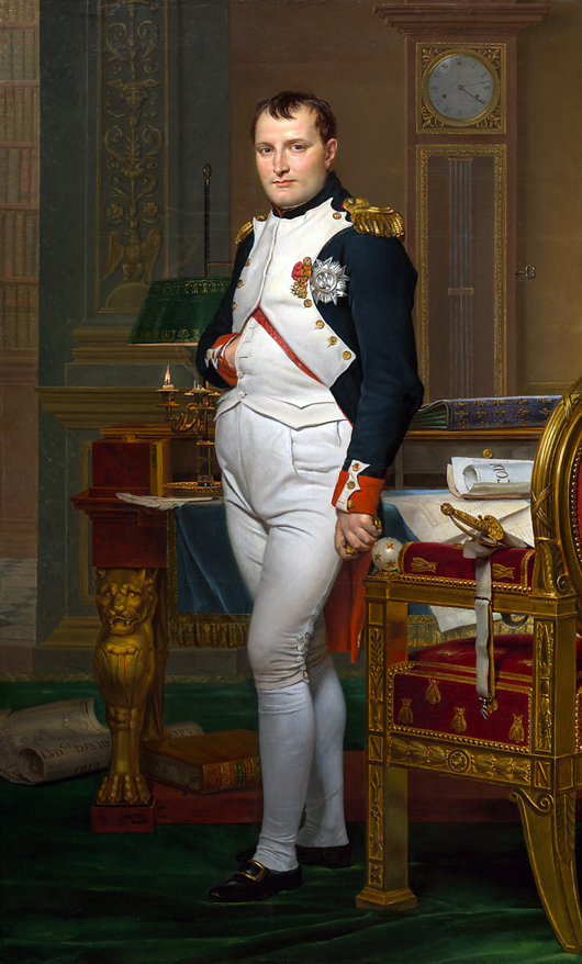 Jacques-Louis David (1748-1825), The Emperor Napoleon in his study at the Tuileries, 1812, in the collection of the National Gallery of Art, Washington, D.C.