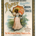 Topsy Smoking Tobacco 2-sheet poster, circa 1890s-1900, 63 x 47 inches, est. $20,000-$30,000. Morphy Auctions image.