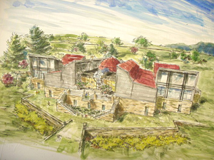 Artist's rendering of Heartwood - Southwest Virginia's Artisan Gateway. Image courtesy of SWVA Cultural Heritage Commission.