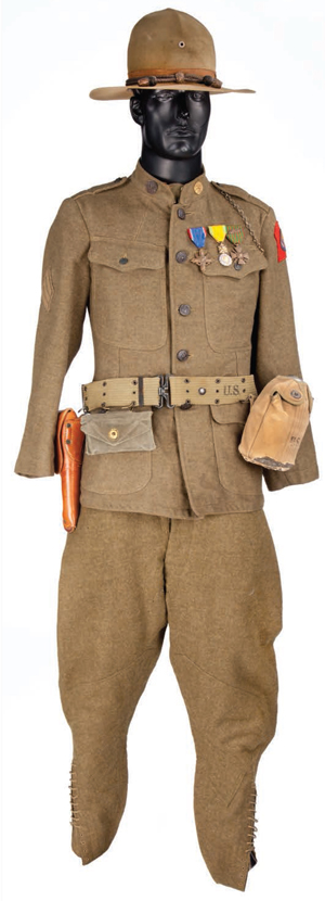 This U.S. Army uniform was worn by Gary Cooper in his Academy Award-winning role as Alvin C. York in Sergeant York. Pre-auction estimates are $20,000 – $30,000. Image courtesy of Profiles in History.