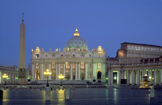 St. Peter's Basilica, The Vatican, photo by Andreas Tille, licensed under the Creative Commons Attribution-Share Alike 3.0 Unported, 2.5 Generic, 2.0 Generic and 1.0 Generic license.