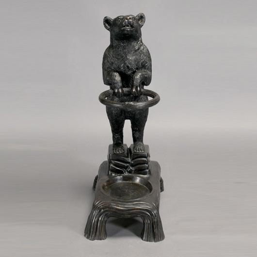 Black Forest cast-iron bear umbrella stand. Estimate: $1,500-$2,000. Image courtesy of Michaan’s Auctions.