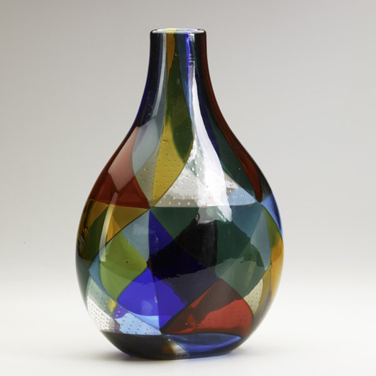 Ercole Barovier Barovier Toso Intarso glass vase, $10,540. Image courtesy of Rago Arts and Auction Center.