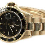 Man’s Rolex Submariner Oyster Perpetual Date watch, Model 1680, circa 1968, 18tk yellow gold case and 069 bracelet. Estimate: $7,000-$10,000. Image courtesy of Affiliated Auctions.