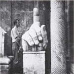 Cy (Twombly) + Relics - Rome #5, a 1952 gelatin silver print by Robert Rauschenberg. Auctioned by Phillips de Pury & Co. on Nov. 14, 2009. Image courtesy of LiveAuctioneers.com archive and Phillips de Pury.