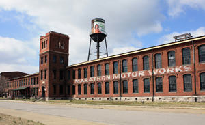 The Marathon Motor Works factory was added to the National Register of Historic Places in 1996. Image courtesy of Wikimedia Commons.