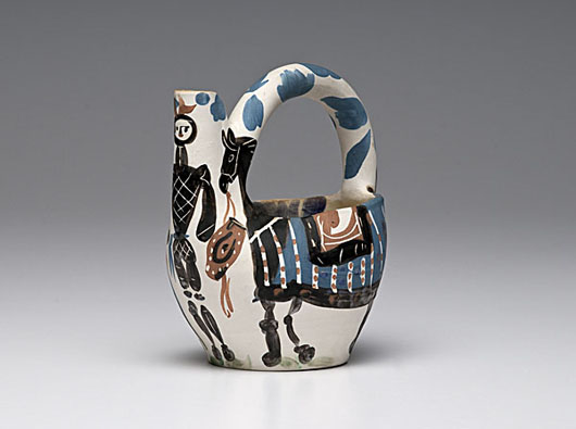 Picasso ceramic jug. Estimate: $4,000-$6,000. Image courtesy of Cowan’s Auctions.