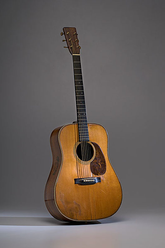 Martin 1944 D-28 herringbone guitar. Estimate: $30,000-$/40,000. Image courtesy of Cowan’s Auctions.