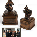 Solid-bronze Collier Trophy, Mercury Program, 1962. Auctioned for $15,000 on July 10, 2011. Image courtesy of LiveAuctioneers archive and Ira & Larry Goldberg Auctioneers.