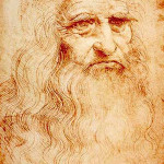 Portrait of Leonardo da Vinci (Italian, 1452-1519) attributed to the artist, Collection of Royal Library of Turin, created circa 1510-1515.