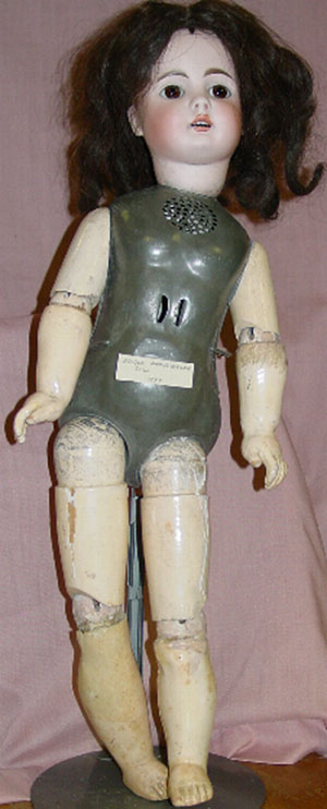Full-body view of Edison talking doll. Photo copyright Catherine Saunders-Watson.