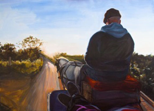 Camilla Jackson, 'Horse and Cart,' oil on canvas, to be included in the artist's first solo show at The Gallery in Cork Street, Oct. 24-29. Image courtesy the artist and The Gallery in Cork Street.