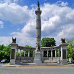 The Jefferson Davis on Monument on Monument Avenue in Richmond, Va., the capital of the Confederacy. Davis (1808-1889) was its president. Image courtesy of Wikimedia Commons.