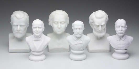 Selection of American historical & political busts. Image courtesy of Jeffrey S. Evans & Associates.