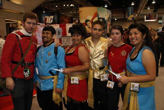Whether from recent films such as ‘Avatar’ or perennials like ‘Star Trek’ (like these fans from Comic-Con 2010), the convention continues attracting fans who come in groups. Photo by Michael A. Solof.