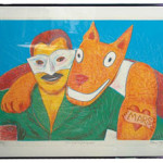 Gilbert 'Magu' Lujan signed limited edition (#91/100) lithograph ‘Me and My Compadre,’ 21x 28 inches, circa 1989. Image courtesy of LiveAurctioneers.com Archive and Santa Monica Auctions.