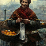 Aleksander Gierymski painted ‘Jewish Woman Selling Oranges’ around 1880-1881. It was plundered from the National Museum in Warsaw during World War II. Image courtesy of Wikimedia Commons.