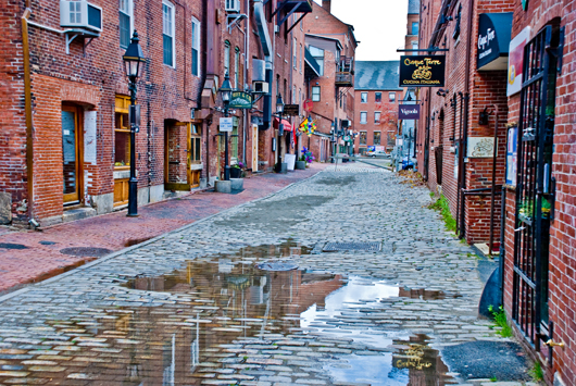 Old Port in Portland, Maine. Image by PhillipC. This file is licensed under the Creative Commons Attribution 2.0 Generic license.