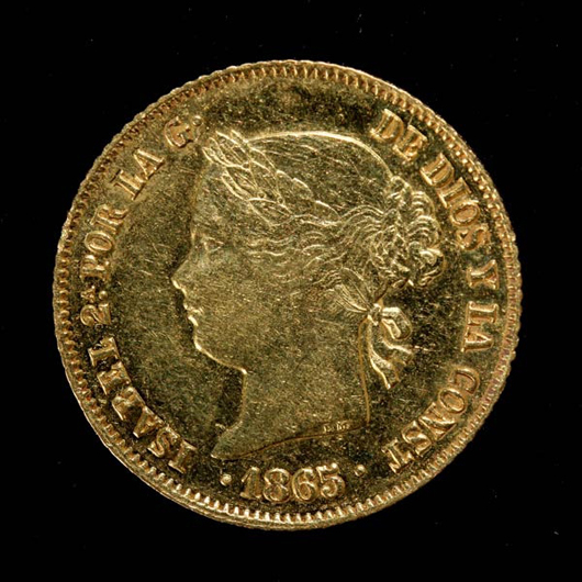 Philippine silver coin, 1906-S, 1 peso. Estimate: $1,200-$1,500. Image courtesy of Michaan’s Auctions.