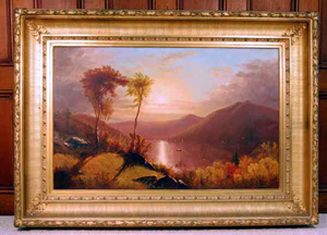 Clinton Loveridge (Amer./Hudson River school, 1824-1915), October Afternoon on the Hudson, est. $10,000-$20,000. Image courtesy of Blanchard's Auction Service.