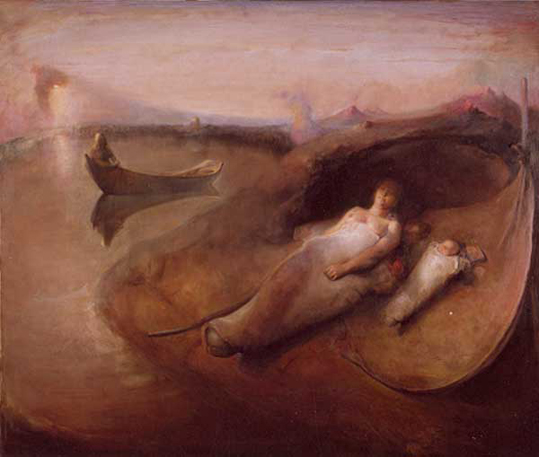 Odd Nerdrum (Norwegian, b. 1944-), Early Morning. Fair use of low-resolution image to illustrate the artist's style. Obtained through wikipedia.org.