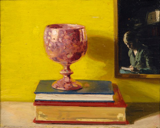 William Nicholson, Rose Lustre, 1920, oil on panel, on view at an exhibition of Nicholson's still lives and landscapes at Hazlitt Holland-Hibbert, London SW1 from 5 October to 4 November. Image courtesy of Holland-Hibbert. 
