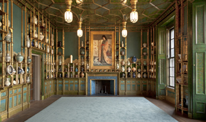 Room installation. Harmony in Blue and Gold: The Peacock Room. James McNeill Whistler (American, 1834-1903). 1876-1877 oil paint and gold leaf on canvas, leather, and wood. Gift of Charles Lang Freer. Image courtesy of the Smithsonian Institution.
