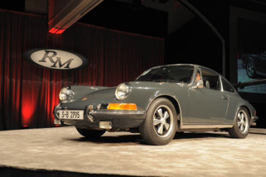 Porsche 911s formerly owned by screen legend and motoring enthusiast Steve McQueen that sold for $1,375,000 in RM's Aug. 19 auction in Monterey, California. Image courtesy of RM Auctions.