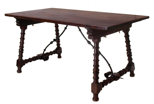 Spanish Baroque library table opening at $3,500. Image courtesy of Austin Auction Gallery.