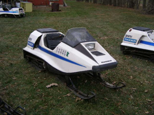 This 1973 Raider 34 TT sled would be eligible for the Michigan Historic Snowmobile decal. Image courtesy of LiveAuctioneers Archive and VanDerBrink Auctions.