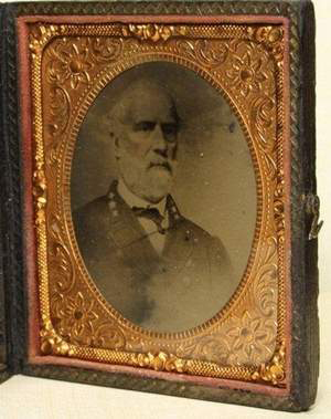 Bidding has topped $10,000 for this tintype of Gen. Robert E. Lee. Image courtesy of Goodwill Industries of Middle Tennessee Inc.