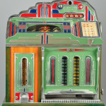 Superior 5-cent Horse Race slot machine and confectionary dispenser, top lot of the sale, $36,000. Morphy Auctions image.