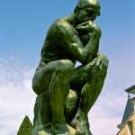 Auguste Rodin's The Thinker, 1902, bronze and marble. Located at the Musee Rodin in Paris. Photo by Andrew Horne.
