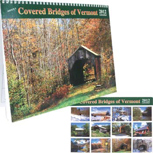 The sale of the 2012 Covered Bridges of Vermont calendar will benefit victims of Irene. Image courtesy of International Coins & Currency.