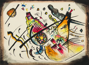 Wassily Kandinsky, ‘Composition No. 26,’ sold for $454,000. Image courtesy of Leslie Hindman Auctioneers.