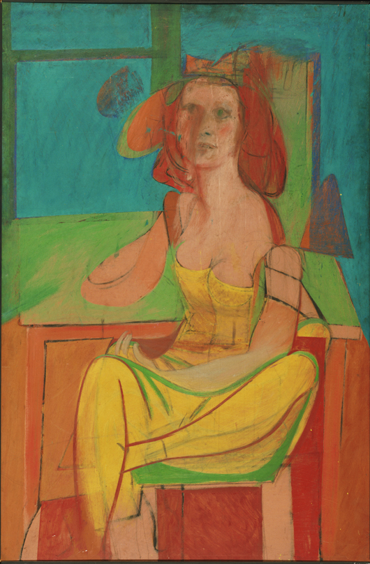  Willem de Kooning (American, born the Netherlands. 1904-1997) Seated Woman, c. 1940 Oil and charcoal on masonite 54 x 36 inches (137.2 x 91.4 cm) Philadelphia Museum of Art. The Albert M. Greenfield and Elizabeth M. Greenfield Collection © 2011 The Willem de Kooning Foundation / Artists Rights Society (ARS), New York