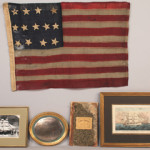 Included in the LaGrone flag collection is the boat flag and archive from 'The Red, White and Blue,' which made headlines in 1866 when it became the smallest ship to ever cross the Atlantic. Est. $10,000-$15,000. Image courtesy Case Antiques Auction.
