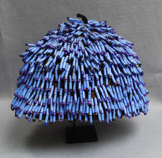 The forthcoming 'Tribal Perspectives' event at 27-28 Cork St., London W1 from Sept. 29 to Oct. 1 will include this Cameroonian chief's glass bead hat, on sale with Owen Hargreaves at £690 ($1,090). Image courtesy Owen Hargreaves.