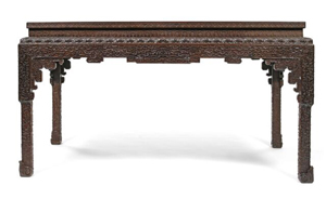 At nearly 1.33 million euro ($1.8 million) this table is the most expensive piece of Asian furniture auctioned in Germany to date. Photo courtesy Nagel Auktionen, Stuttgart.