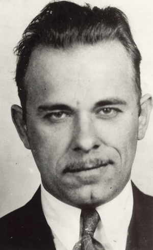 An FBI mug shot of John Dillinger. Image courtesy of Wikimedia Commons.
