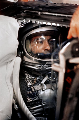 Alan Shepard aboard Freedom 7 before the launch in 1961. Image courtesy of Wikimedia Commons.