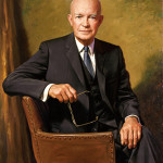 Official White House portrait of Dwight D. Eisenhower (1890-1969), 34th President of the United States.