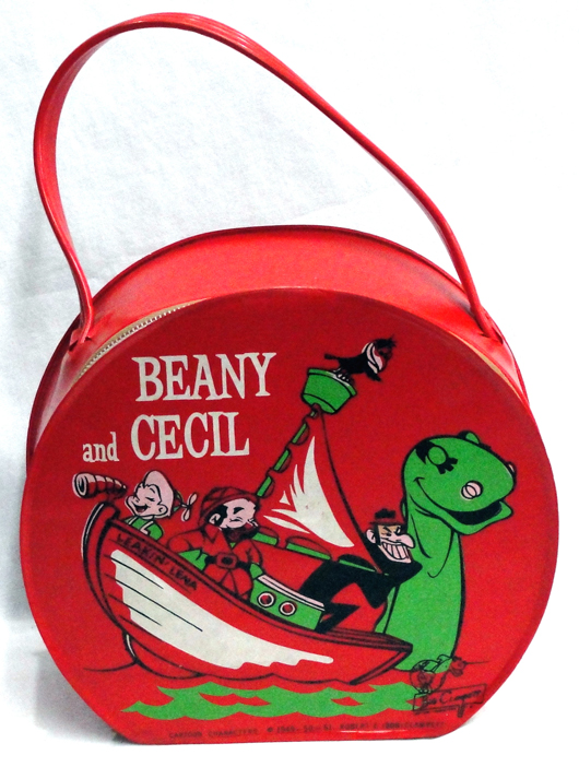 Beany and Cecil vinyl lunch kit. John W. Coker Auctions image.   